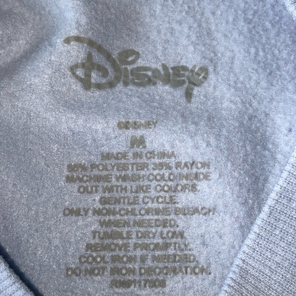 Disney pullover sweatshirt Stitch Ohana Sz medium long sleeve blues - Picture 3 of 6